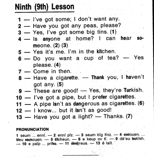 Ninth Lesson